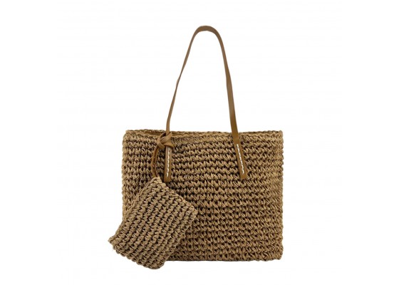 Bolso Tote Rafia Paja